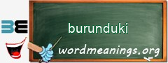 WordMeaning blackboard for burunduki